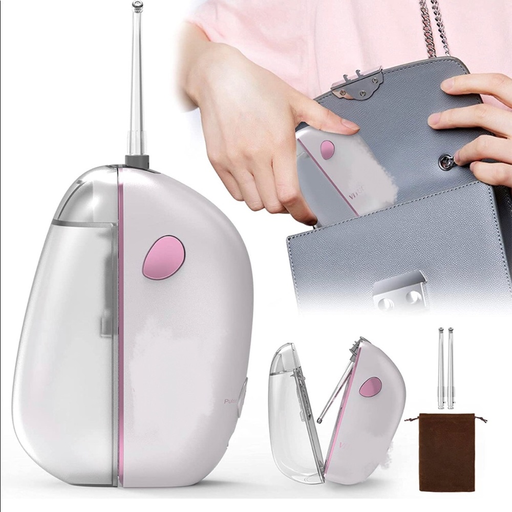 Portable Water Flosser Cordless for Travel, Rechargeable Mini Foldable